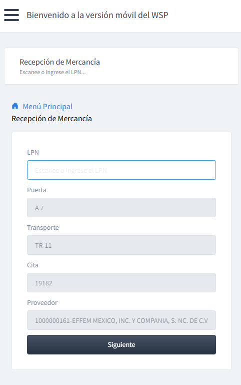 Escaneo LPN